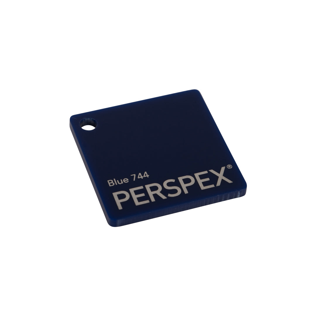 3mm Dark Blue Perspex® Cast Acrylic Sheet 744 Cut to Size